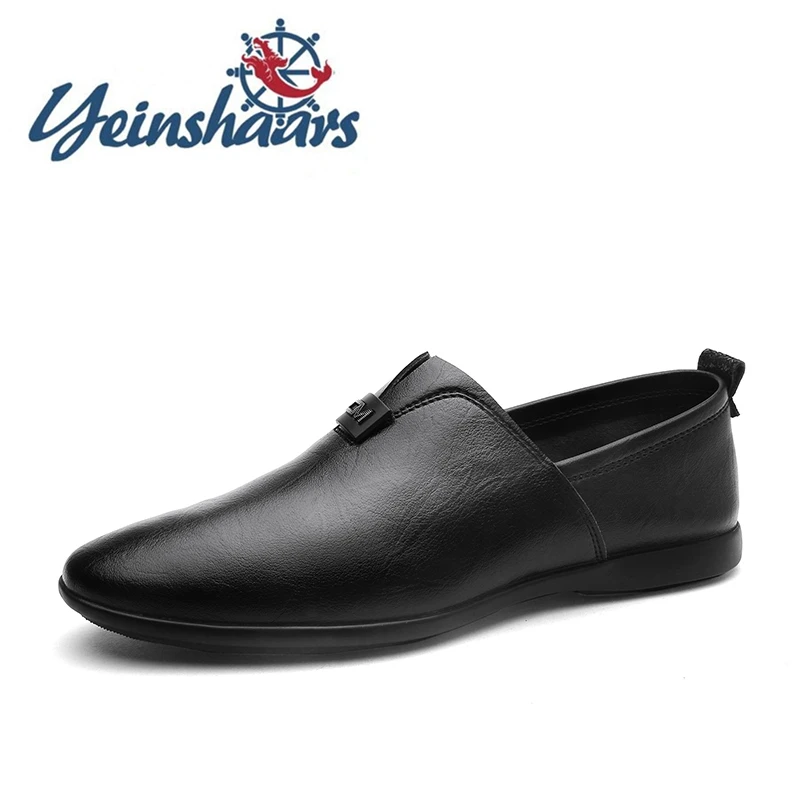 2022 мужские черные модельные лоферы Роскошная деловая обувь без шнуровки