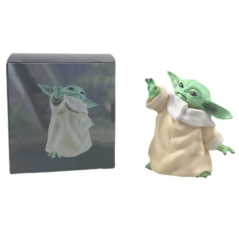 

Star Wars Figure Yoda Baby Mini 8cm Mandalorian Cute Yoda Figure Toy Decoration Computer Desk Car Dipable Decoration