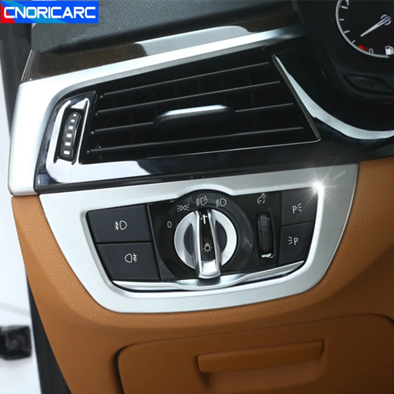 

Стайлинг автомобиля для BMW 5 серии G30 G38 2018-2020 кнопки переключателя фары рамка декоративная крышка отделка аксессуары для интерьера