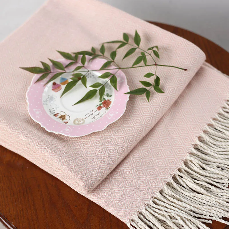 Супермягкое Клетчатое одеяло с кисточками Тканое для кровати путешествий