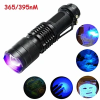 led uv flashlight ultraviolet torch with zoom function mini uv black pen light lamp pet urine stains detector scorpion hunting