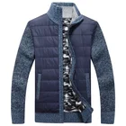 Мужской зимний свитер, флисовая кашемировая подкладка, шерстяной свитер, куртки, мужское осеннее вязаное плотное пальто на молнии, теплая Повседневная трикотажная одежда