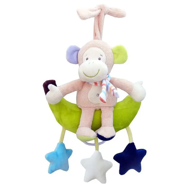 

Cartoon Plush Baby Toys Bed Stroller Hanging Wind Bell Newborn Crib Pushchair Rattle Pendants