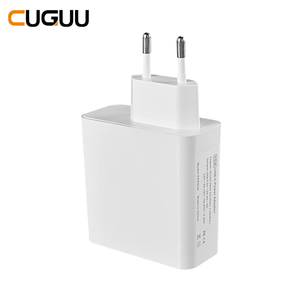 EU Plug 65 Вт PD Зарядное устройство usb type C QC3.0 Быстрая зарядка для iPhone Macbook ноутбук для samsung переключатель быстрое настенное зарядное устройство US EUUK AU адаптер - Тип штекера: EU Plug