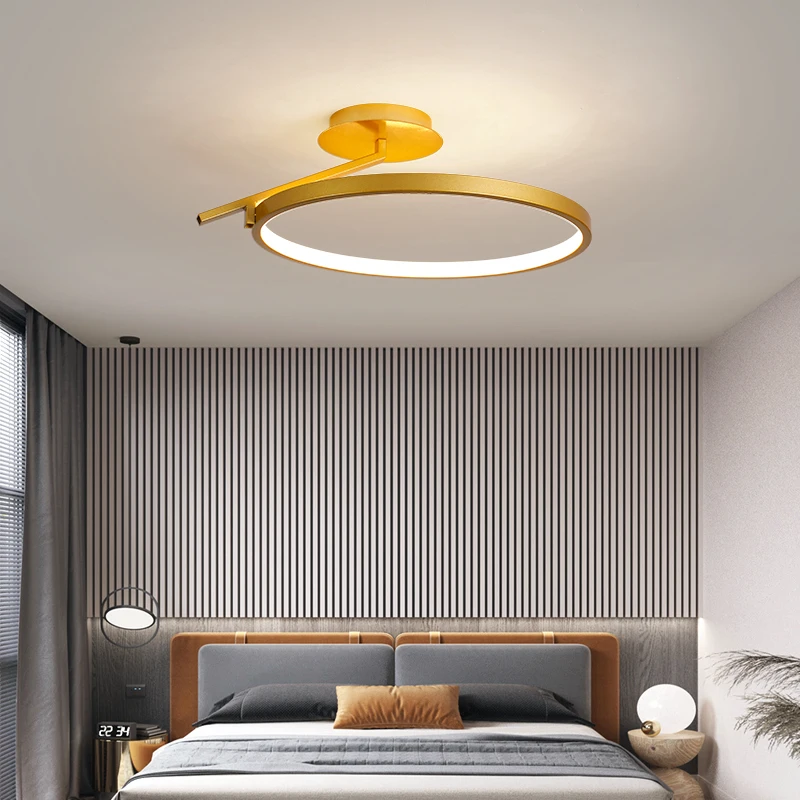 

Modern LED Chandelier lights For Living Room bedroom Black Gold Lamp Ceiling Mount Lamp Lustre Luminaires geometric line lamp