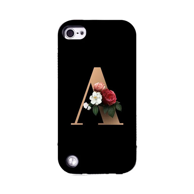 For Ipod Touch 7 6 Case For Ipod Touch 5 Cute Lovely Cartoon Pattern Flower Black Letters Soft Silicone Back Cover images - 6