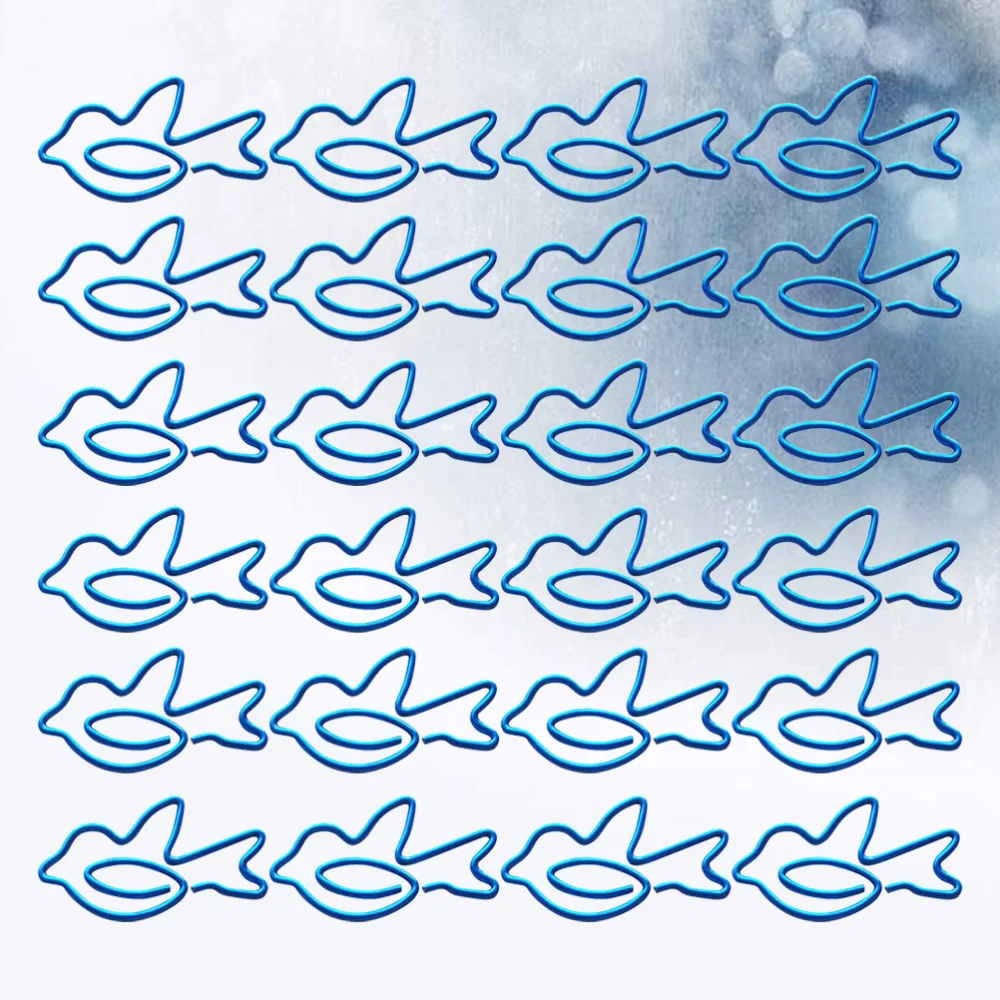 

30Pcs Lovely Bird Shaped Paper Clips Creative Bookmarks Paper Needles Party Gift Office Hand Account Essentials(Blue)