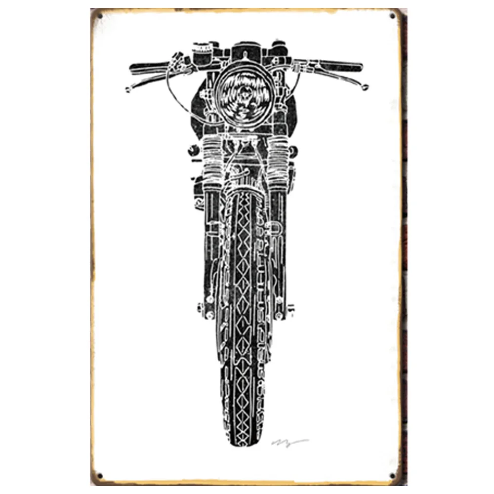 Винтажный постер для мотокросса металлический оловянный знак в стиле ретро DIY