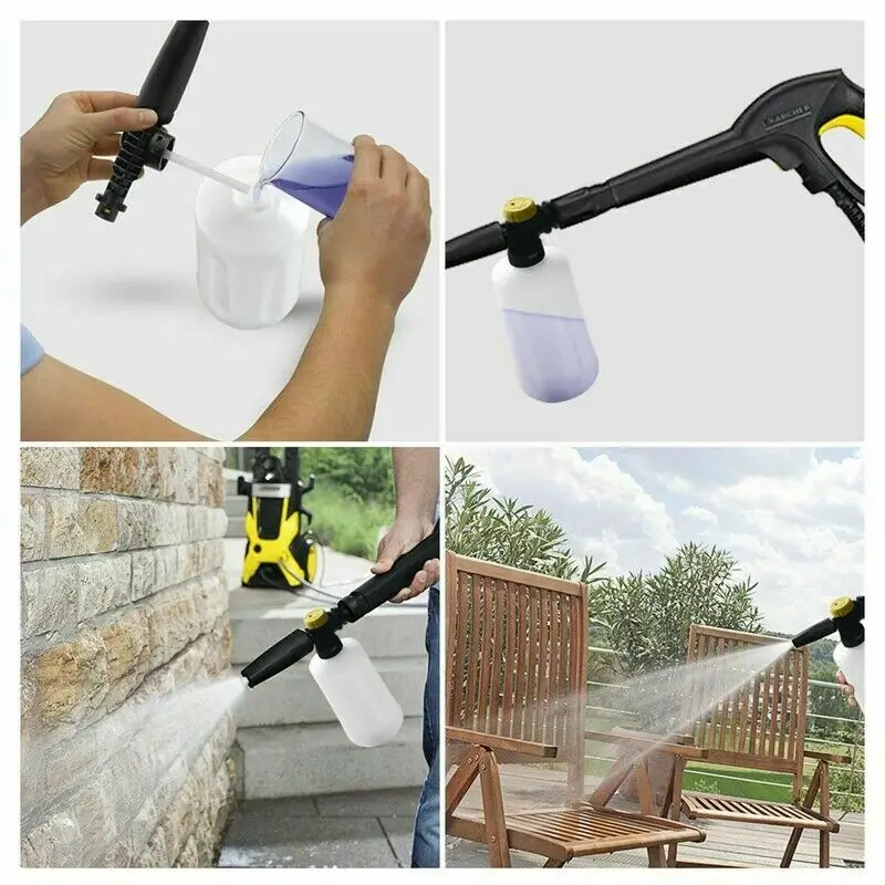 Пенная насадка для Karcher K2 K7 750 мл пенораспылитель шлангов моек высокого