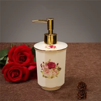 ceramics bathroom sets liquid soap dispenserdish electric toothbrush holderrack gargle cup wedding gifts rose products new