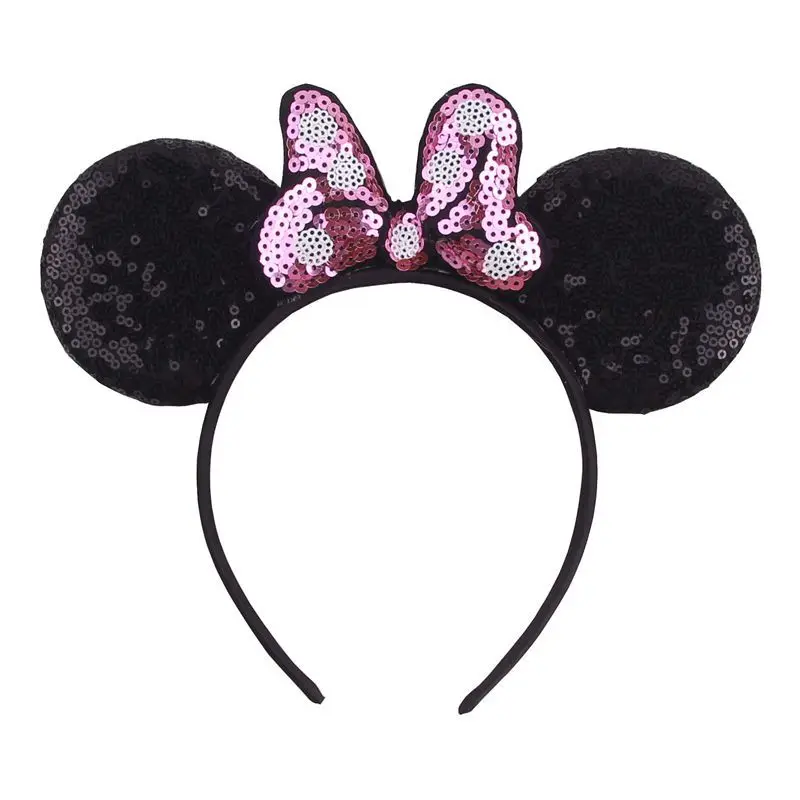 headband 7 Модный комплект с Минни, ободок с мышиными ушками классический Рождественское украшение для волос вечерние Косплей-повязка на волосы с Dot блестки для волос луки лента для волос - Цвет: headband 7