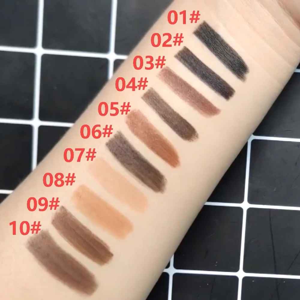 10 цветов тату для бровей водостойкий стойкий микроблейдинг гель корейский