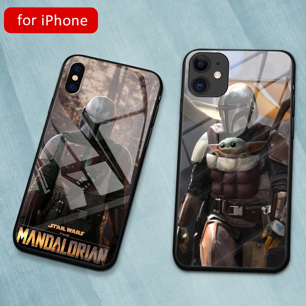Мягкий силиконовый чехол для телефона Mandalorian tv show из закаленного стекла Apple iPhone SE 6