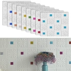 Настенные 3D-наклейки на потолок, декоративные обои на крышу, самоклеящиеся водонепроницаемые, домашний декор сделай сам, декоративная панель из пены для комнаты, кухни, ТВ