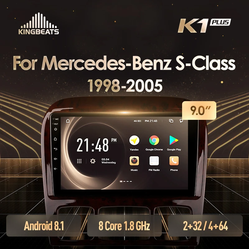 KingBeats штатное головное устройство For Mercedes Benz S Class W220 VV220 1998 2005 GPS Android 8.1