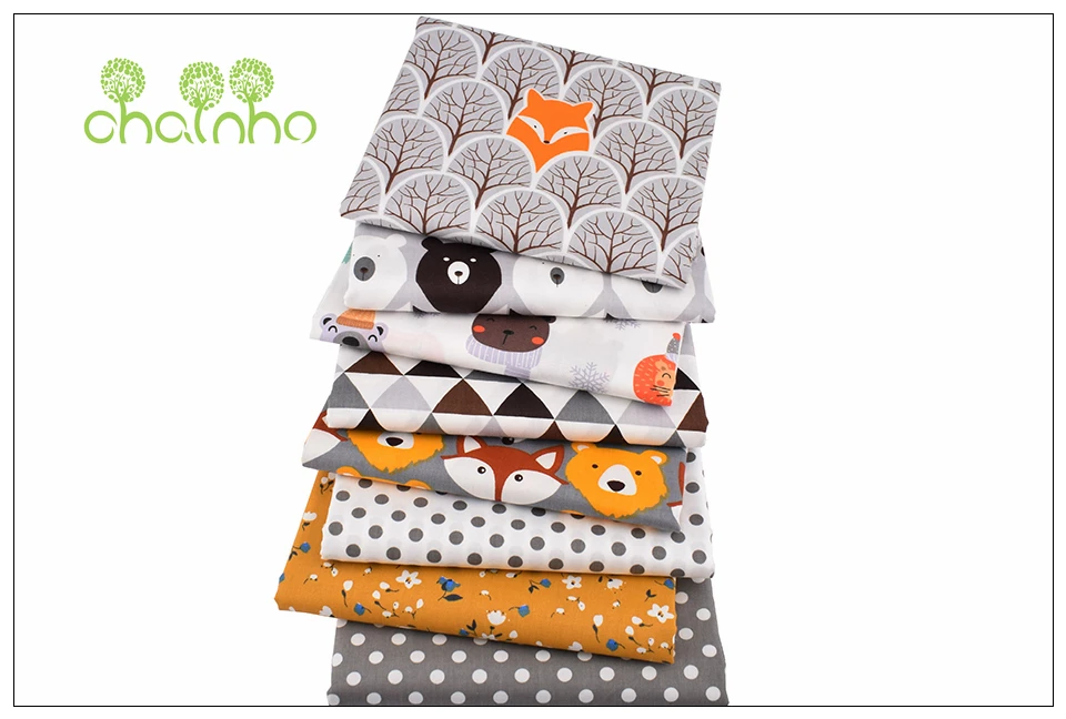 Chainho, Jungle animals Series, печатная саржевая хлопковая ткань, для поделок шитья, простыня для детей и малышей, подушка, материал, полметра