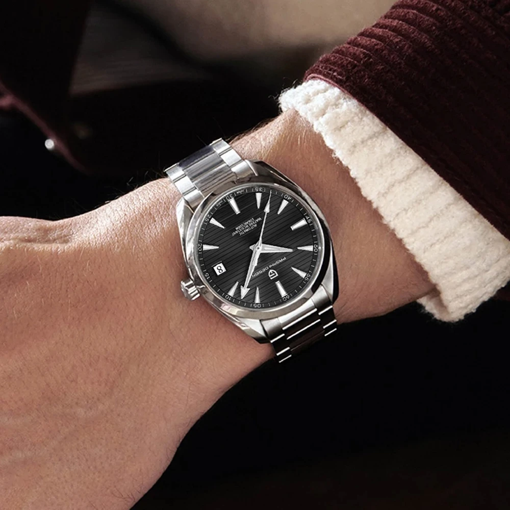 

PAGANI DESIGN 2021 New Seahorse series A150 Clocks Mechanical Business Waterproof Stainless Steel men watch NH35 reloj hombre