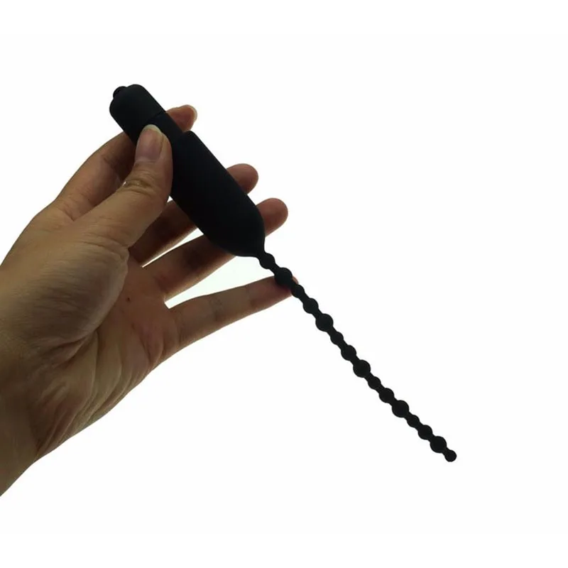 Вибрирующая Силиконовая пробка для уретры и кольцо головки Мужская