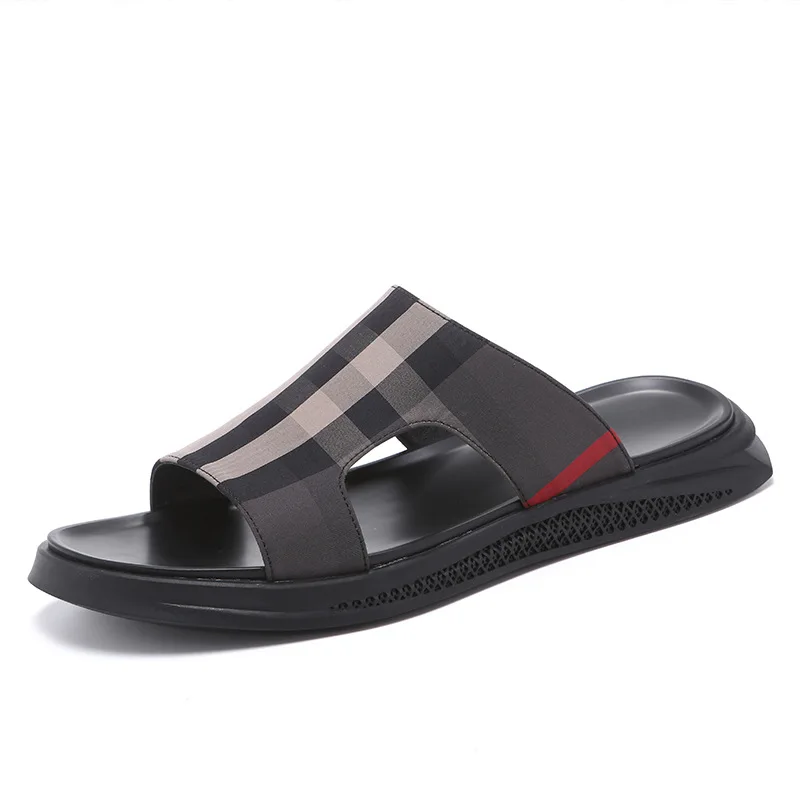 

2020 New Summer Simplicity Internet Celebrity Men's Slippers Korean Style Sandals Casual Non Slip Outdoor Beach Shoes