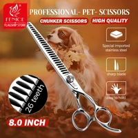 fenice professional 8 inch 26 teeth dog scissors pet grooming scissors thinning shears animal haircut supplier