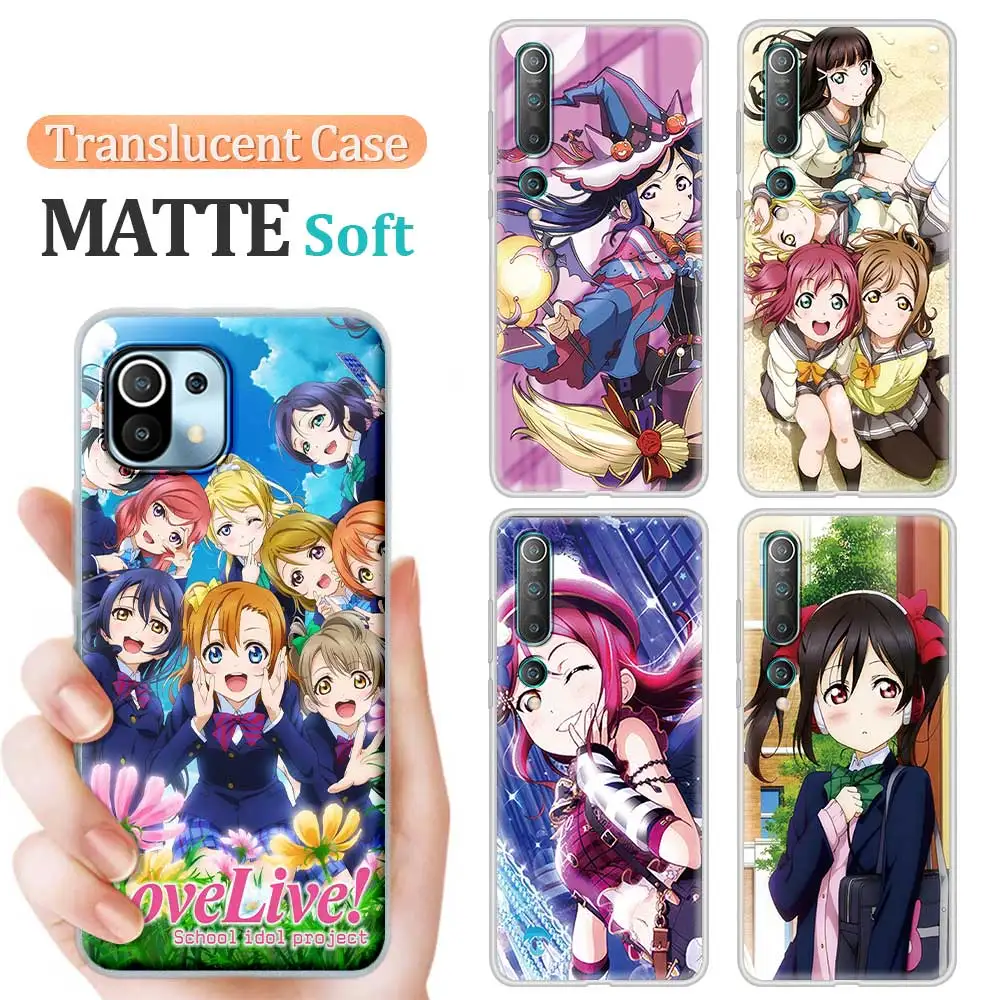 

Love Live School Idol Diary Translucent Matte Case For Xiaomi Mi Note 10 11 9 Lite 10T CC9 Pro 5G 11 Ultra 11i 10S CC9E Cover