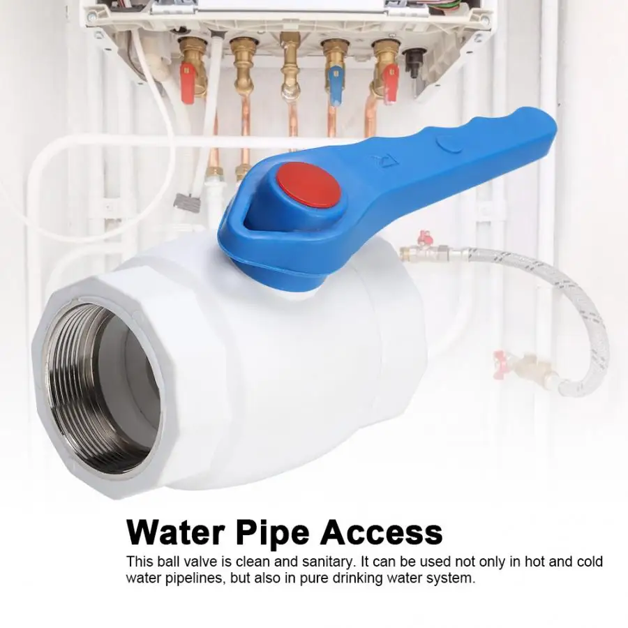 60 мм PPR пластиковые трубы соединение шарового клапана PE ПВХ водопровод фитинги 2