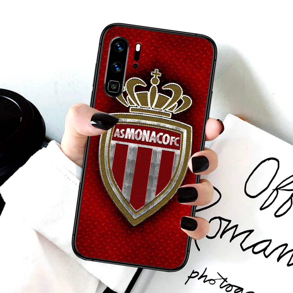 

Monaco Soccer As Phone Case For Huawei P Mate Smart 10 20 30 40 Lite Z 2019 Pro black Cell Painting Bumper Tpu Funda Pretty
