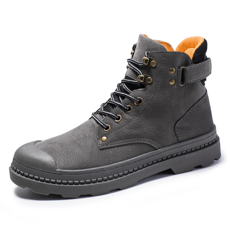 Зимние мужские Ботинки martin Теплая мужская обувь с хлопковой подкладкой зимние