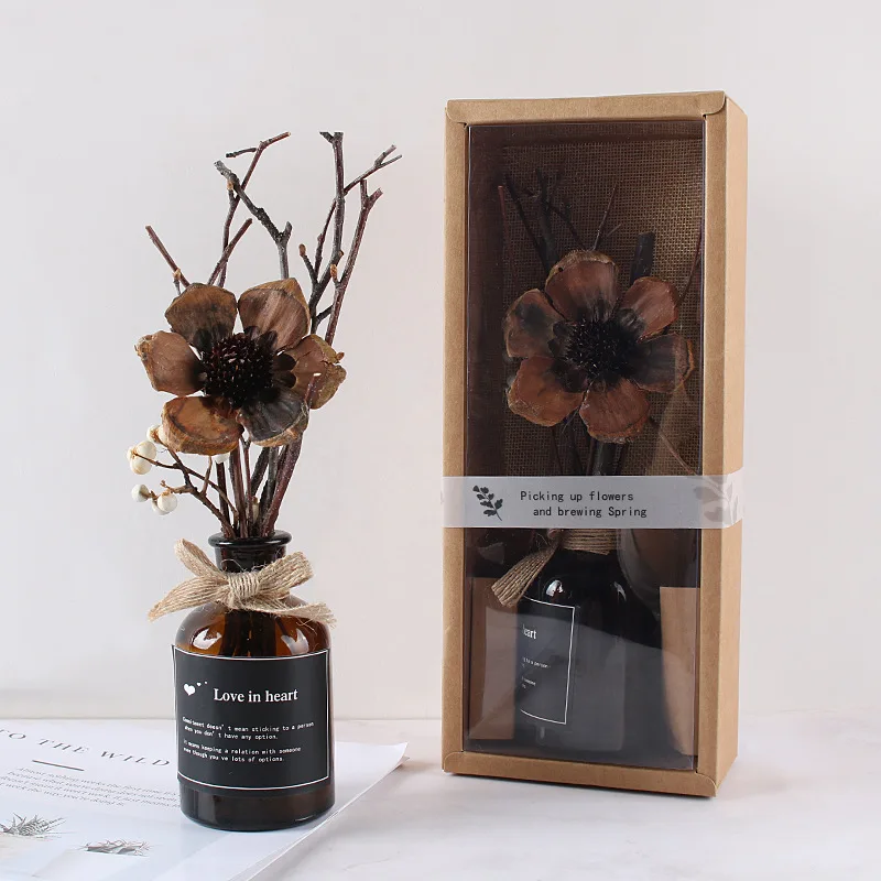 

Valentine's Day For Girlfriend Mother's Day gift INS dried flower glass bottle decoration Nordic style photo props home