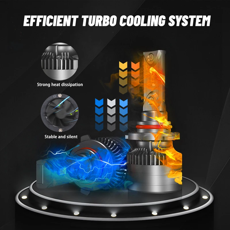 Автомобисветильник светодиодные фары H9 Canbus Super 6000K H11 H4 H8 H7 универсальные