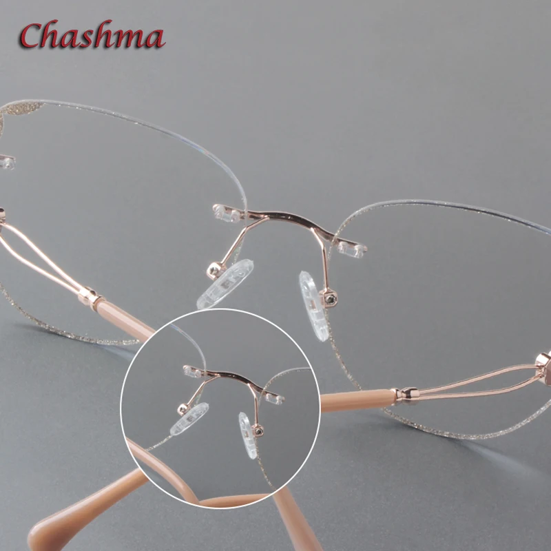 Chashma очки по рецепту прозрачные хрустальные титановые оправа женские