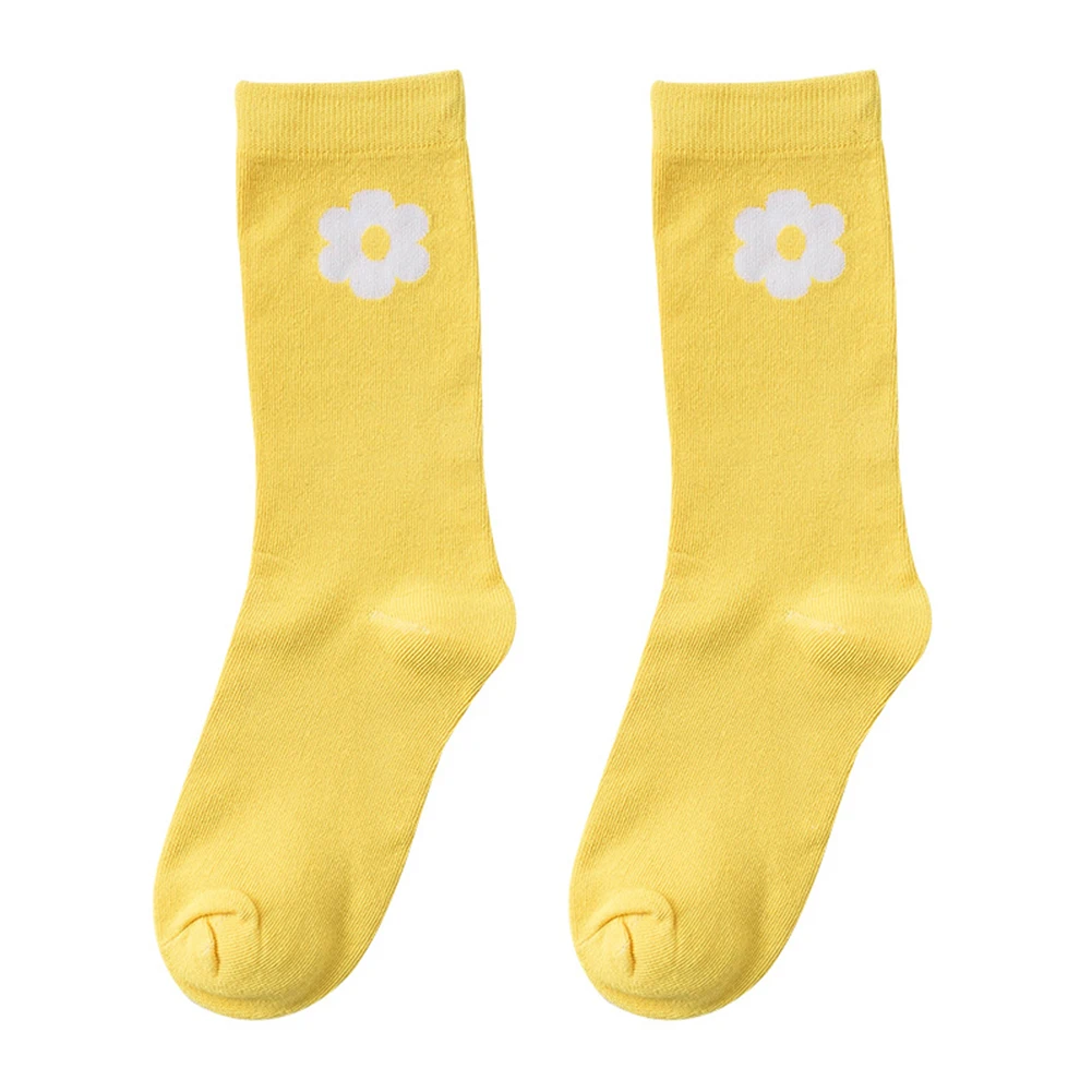 1 пара уличных носков с цветочным принтом эластичные модные повседневные мягкие