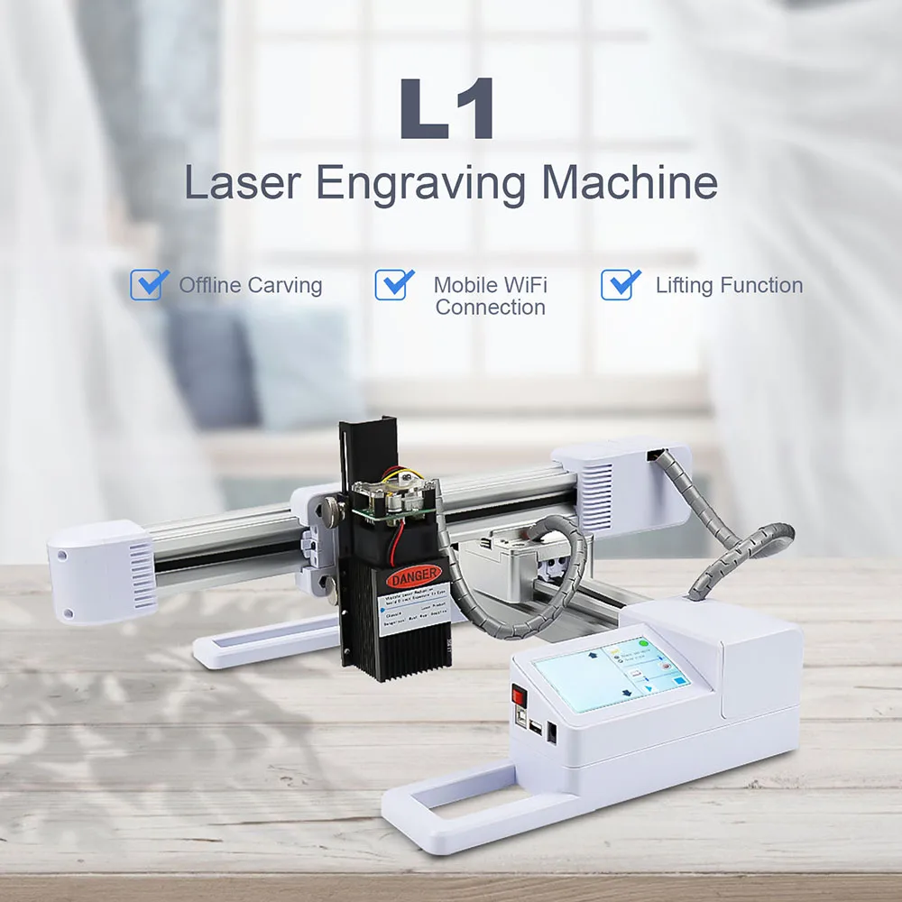

WAINLUX 30W Laser Engraver Engraving Machine PC and WIFI Connection APP Control Portable Woodworking Machine 174*148mm Range
