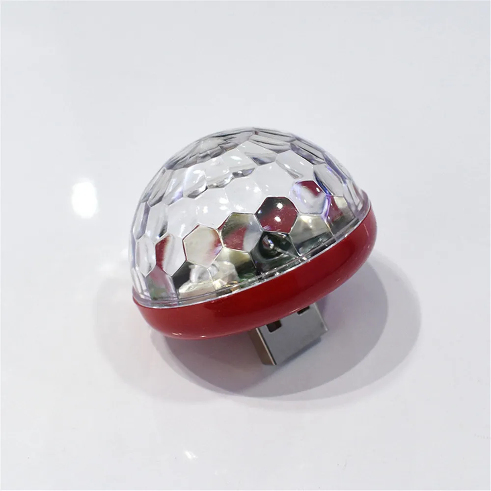 Красный CARCTR светодиодный USB автомобильный атмосферный светильник DJ RGB Мини Красочный музыкальный звуковой контроль лампа интерьерная Автомобильная декоративная лампа окружающий светильник - Испускаемый цвет: Красный