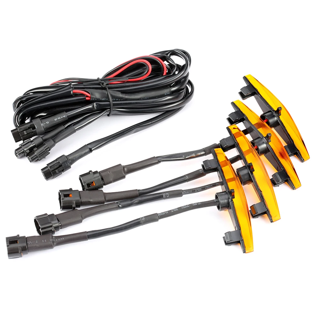 4 предмета в комплекте ярко-желтого цвета передняя решетка огни Светодиодный