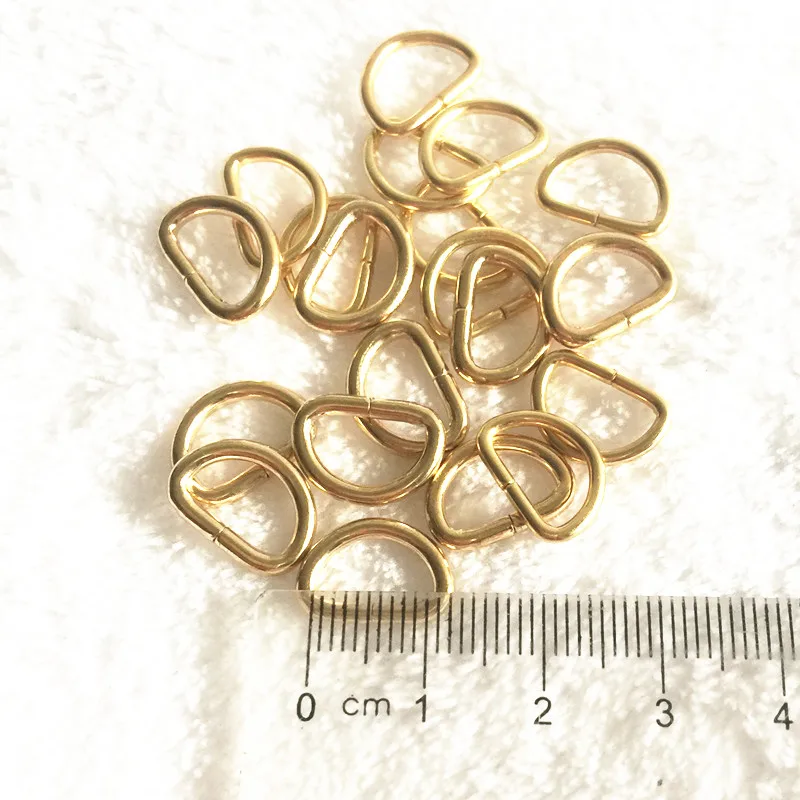 (10 шт./лот) 10 мм золотая металлическая D образная полукруглая пряжка. образное