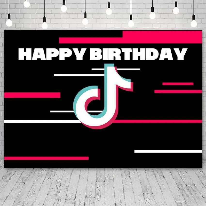 

Фон для детской вечеринки на день рождения с именем на заказ фон с музыкальным символом украшение для Видео Баннер модный фон для фотосесси...