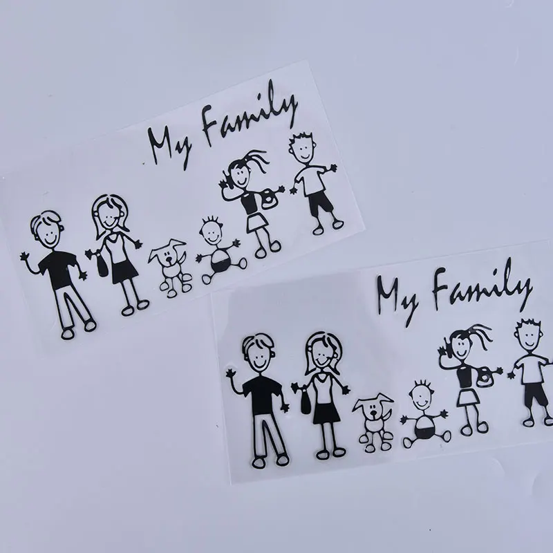 1 шт. 10*20 см Семья Автомобильная наклейка на оконное стекло фигурку детские кошка