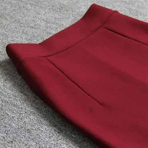 

Summer New Women's Stretch Slim Temperament Bag Hip Skirt Ladies Knee-Length Casual Polyester Solid Skirts 2021