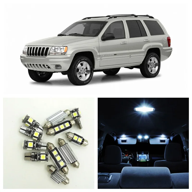 Белые Автомобильные светодиодные лампы Canbus 10 шт. посылка 1999-2004 Jeep Grand Cherokee