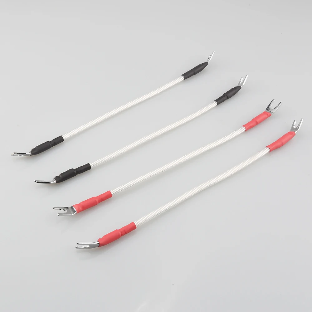 

Audiocrast Odin Jumper Links 4 x 20cm HIFI Jumper Cable OFC Speaker Cable Rhodium spade to Spade Plugs