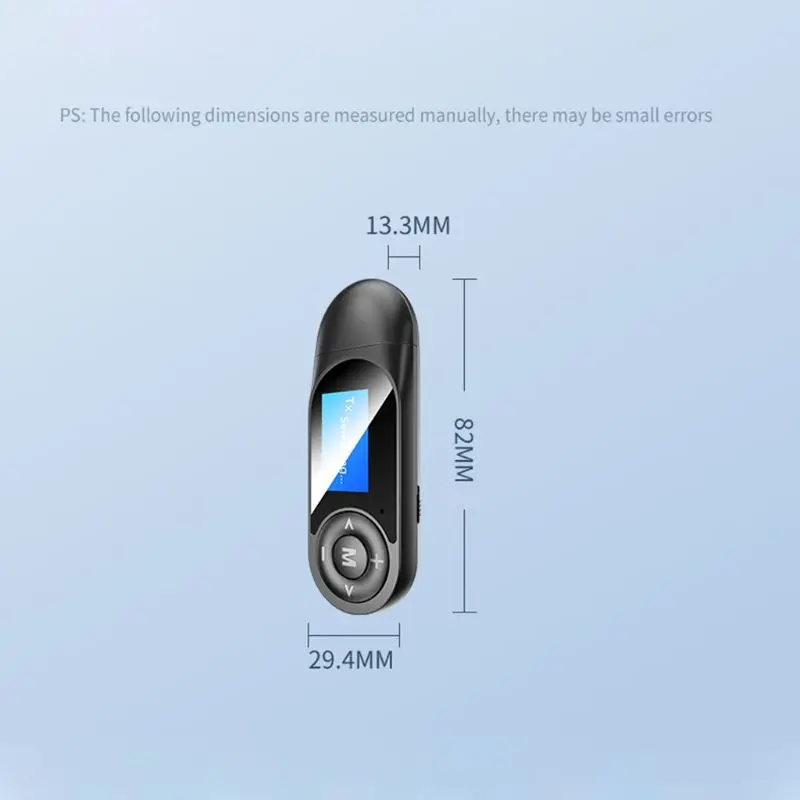 

Bluetooth 5.0 Adapter Wireless LCD Display USB Bluetooth Receiver Music Audio Transmitter for PC TV Car 3.5mm AUX