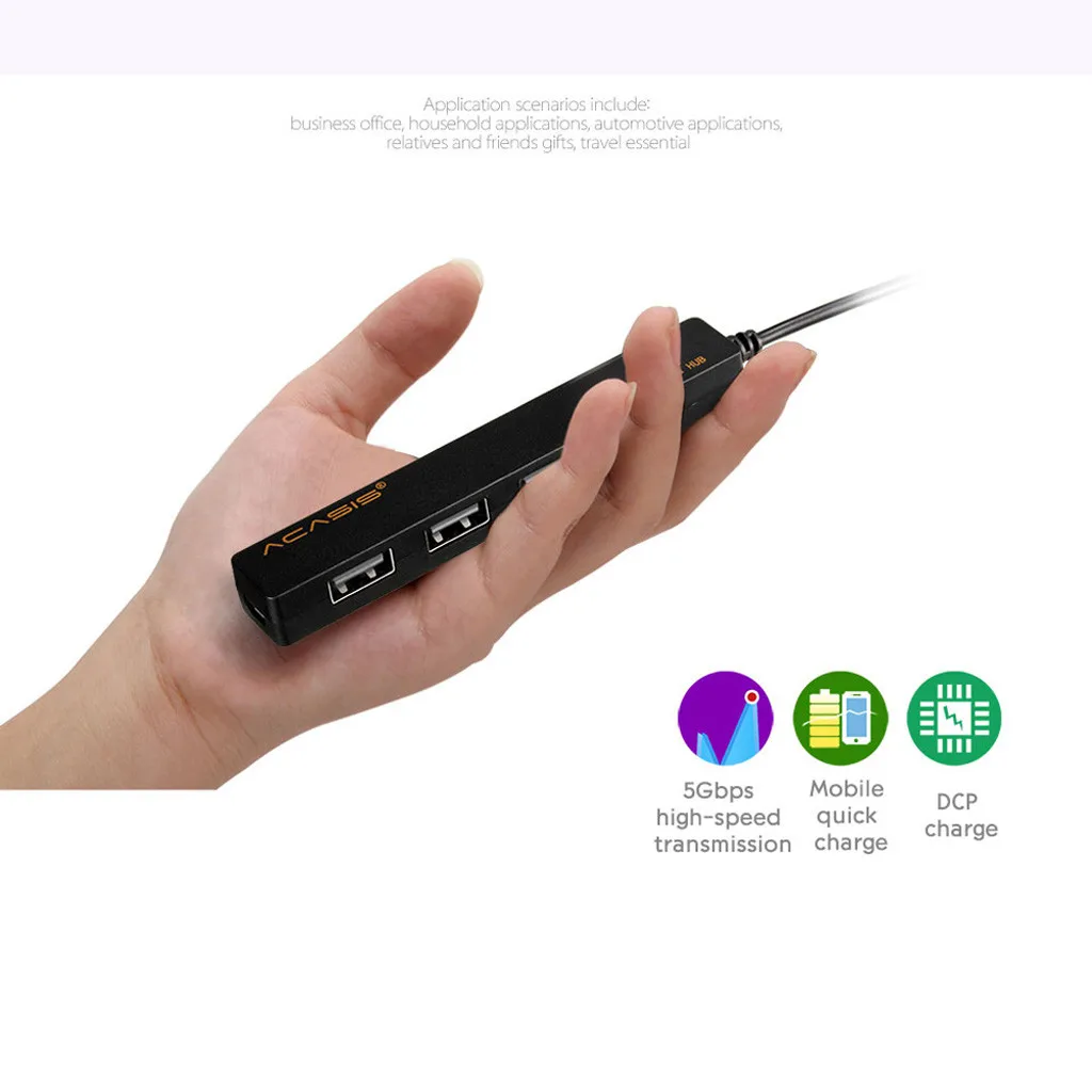 Цифровые кабели ACASIS 3 USB 2 0 OTG зарядный кабель концентратор PAR Sam sung Android Ta N7J4 адаптер
