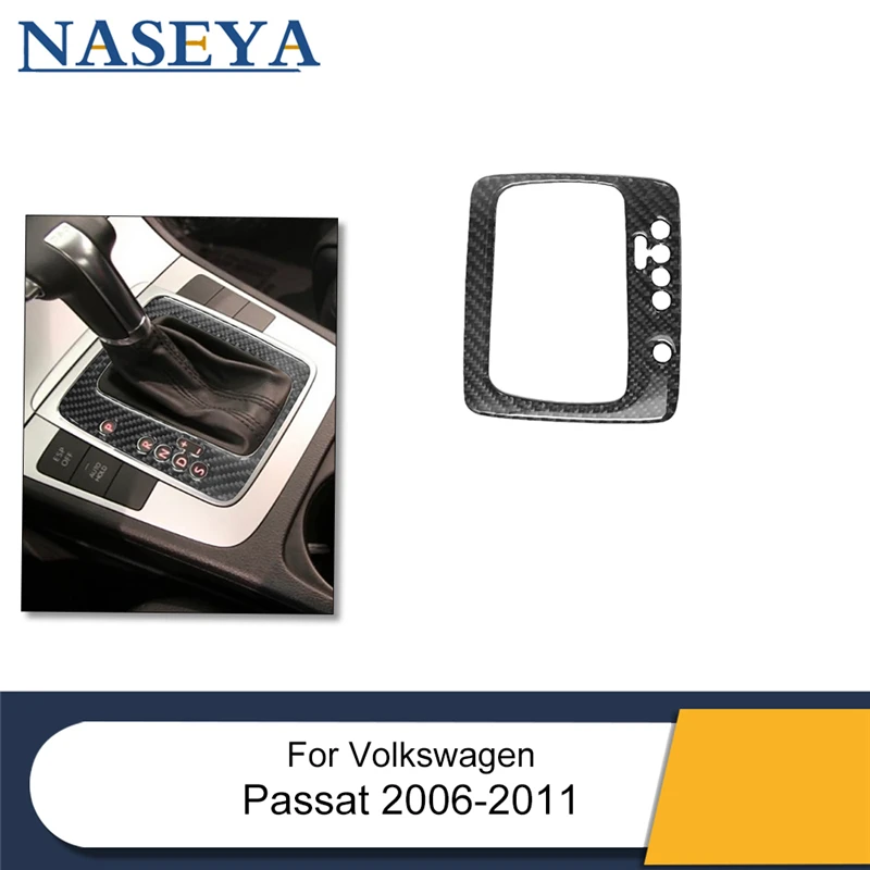 

Отделка из углеродного волокна, черные наклейки, Стайлинг автомобильных аксессуаров, автоматическая панель переключения передач для Volkswagen...