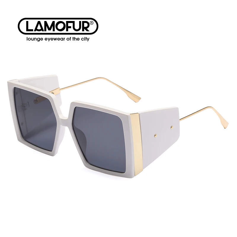 

Новинка 2021, солнцезащитные очки, европейские и американские трендовые очки в большой металлической оправе, индивидуальные солнцезащитные ...