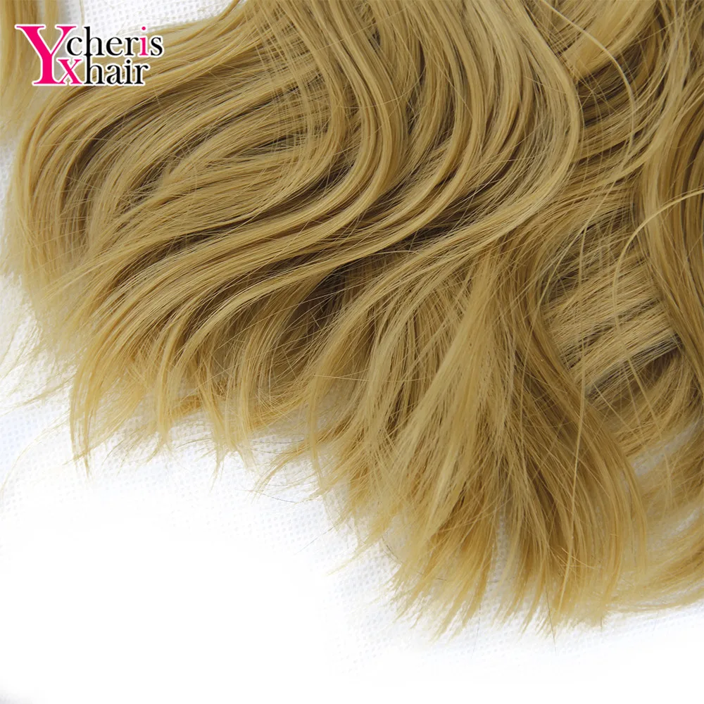 YXCHERISHAIR 1 шт./упак. Клип в синтетическом теле волна хвосты 1" длинные натуральные черные коричневые блонд Омбрэ шиньон