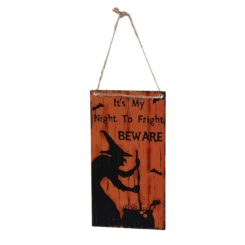Новинка 2019 деревянная дверь ведьмы табличка подвесной знак Хэллоуин украшение