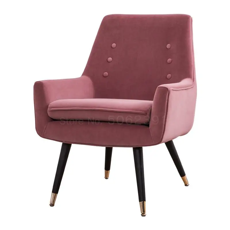 Простой современный скандинавский одноместный диван кресло со спинкой для