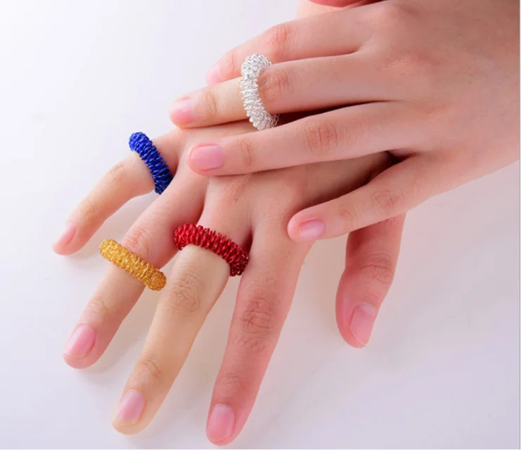 Кольцо с шипами для массажа пальцев рук традиционное кольцо снятия боли Массажер