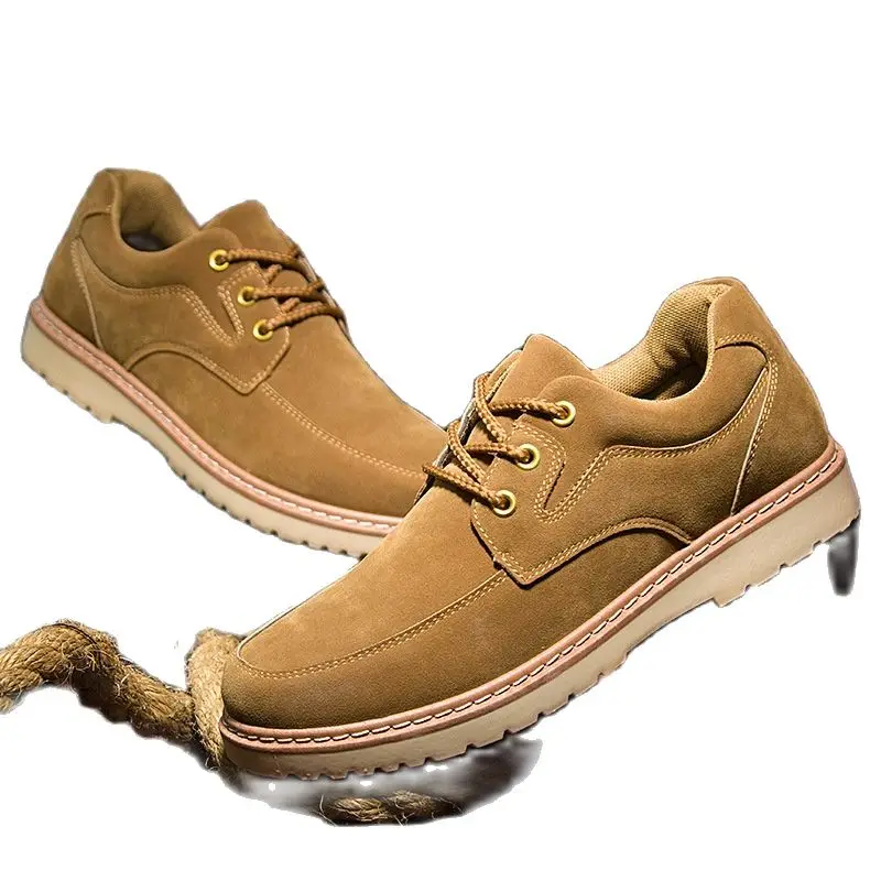 

Spring and autumn men's low top British fashion shoes logging shoes casual shoes tooling suede shoes